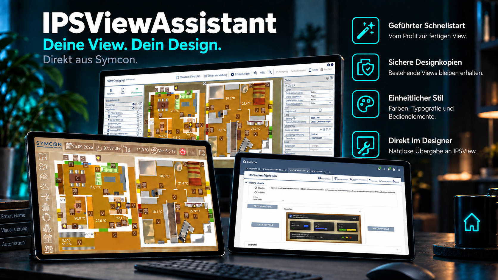 IPSViewAssistant mit fertiger View und IPSView Designer